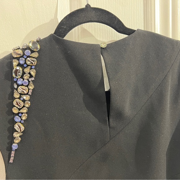 Ted Baker Black Cocktail Dress with Sleeveless and Embellished Ted Size 1 | US 4 - Picture 4 of 4